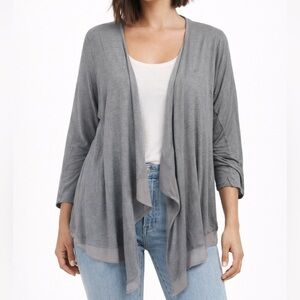 Lane Bryant Lightweight Open Sheer Bottom Cardigan